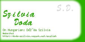 szilvia doda business card